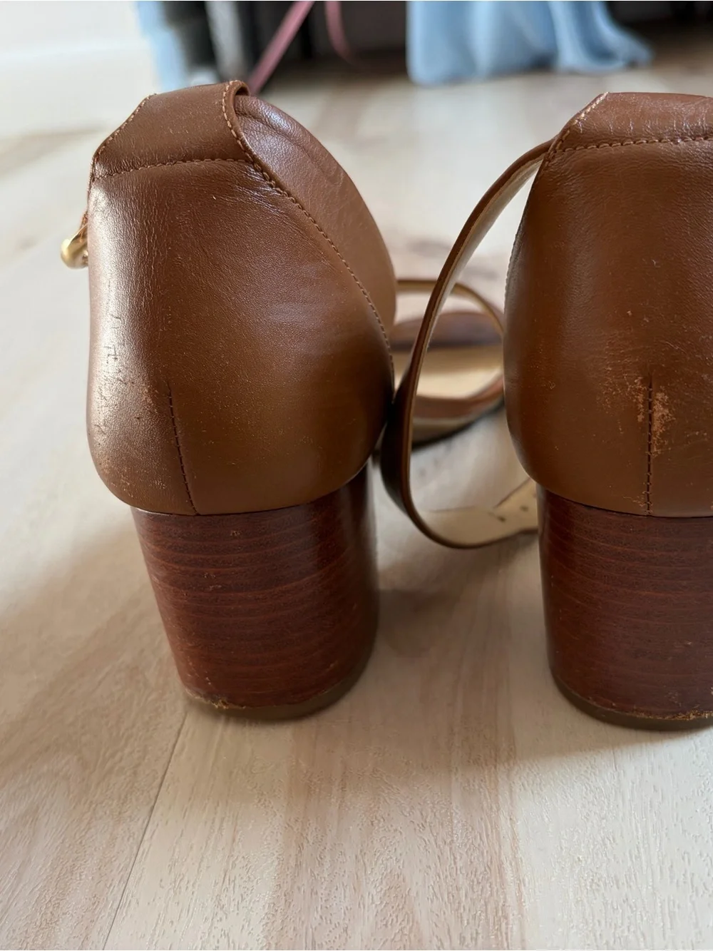 Michael Kors - Women’s Brown Ankle-Strap Leather Sandals - 8.5